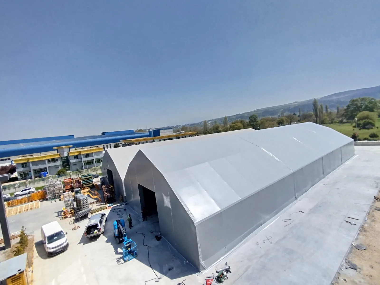 Factory overflow tent